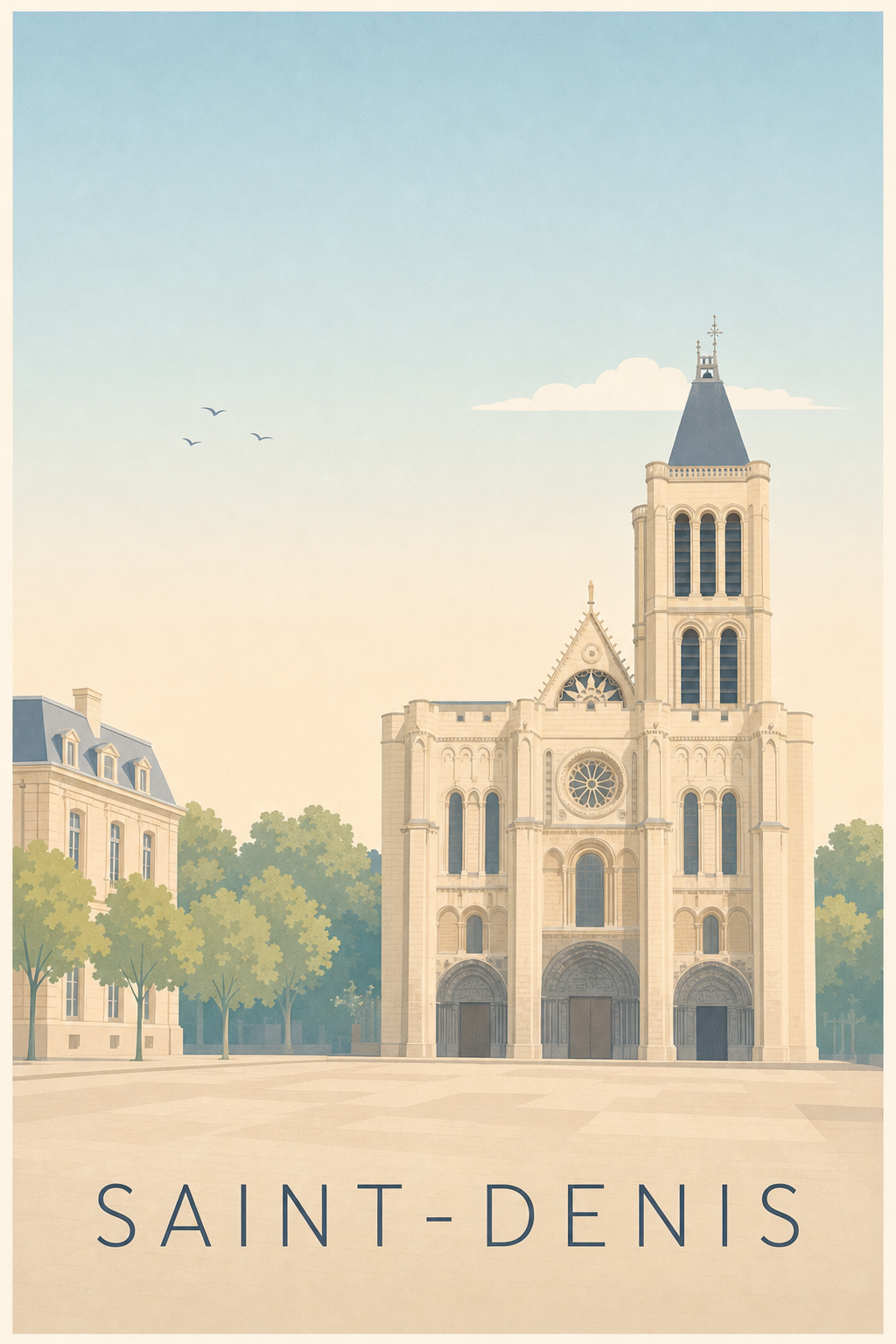 Affiche de Saint-Denis, poster Basilique historique