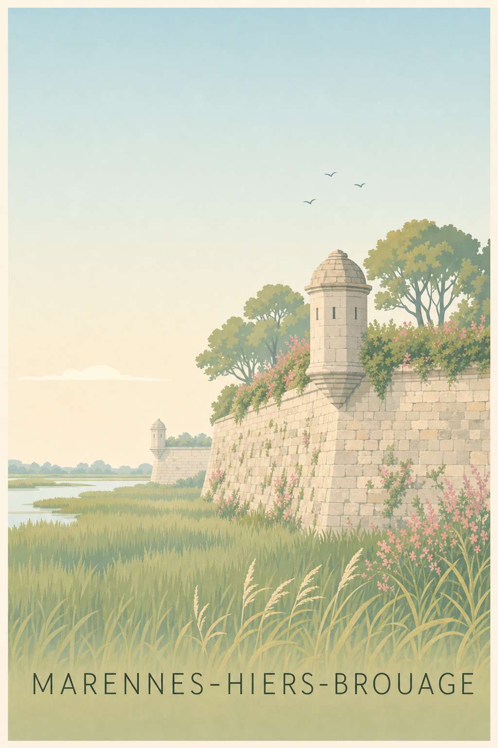 Affiche de Marennes-Hiers-Brouage, poster des remparts