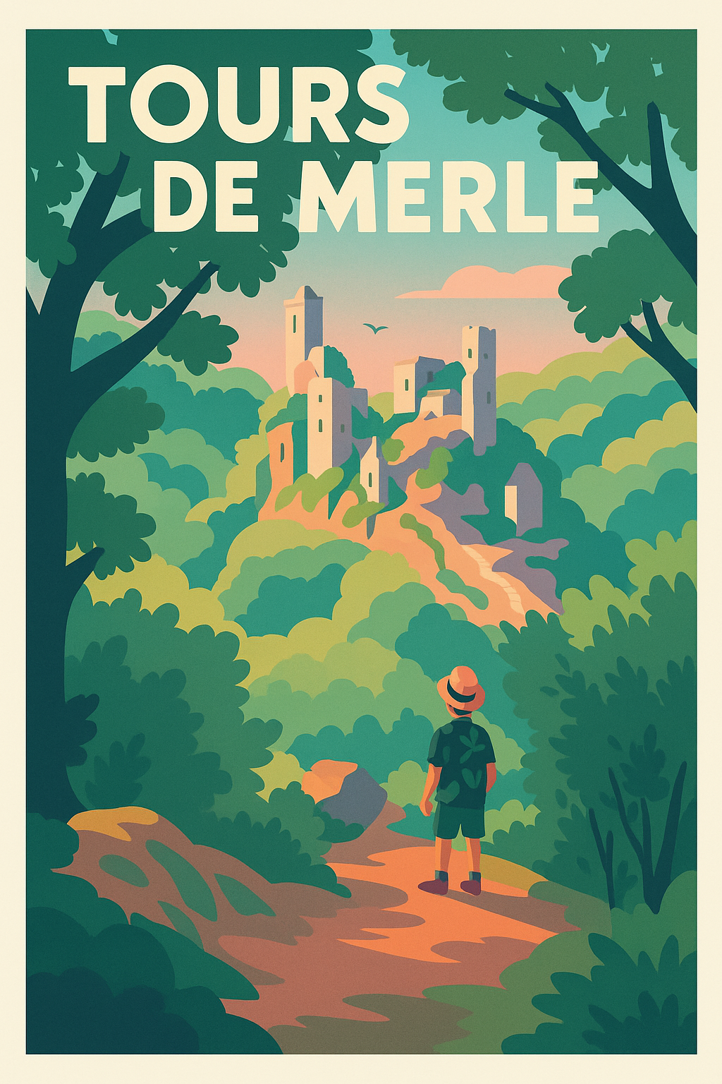 Affiche de Tours de Merle - L'écrin médiéval au cœur de la Corrèze