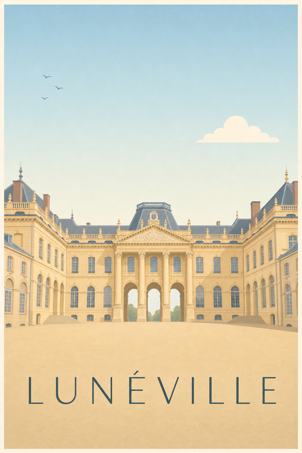 Affiche de Lunéville, le château des Lumières