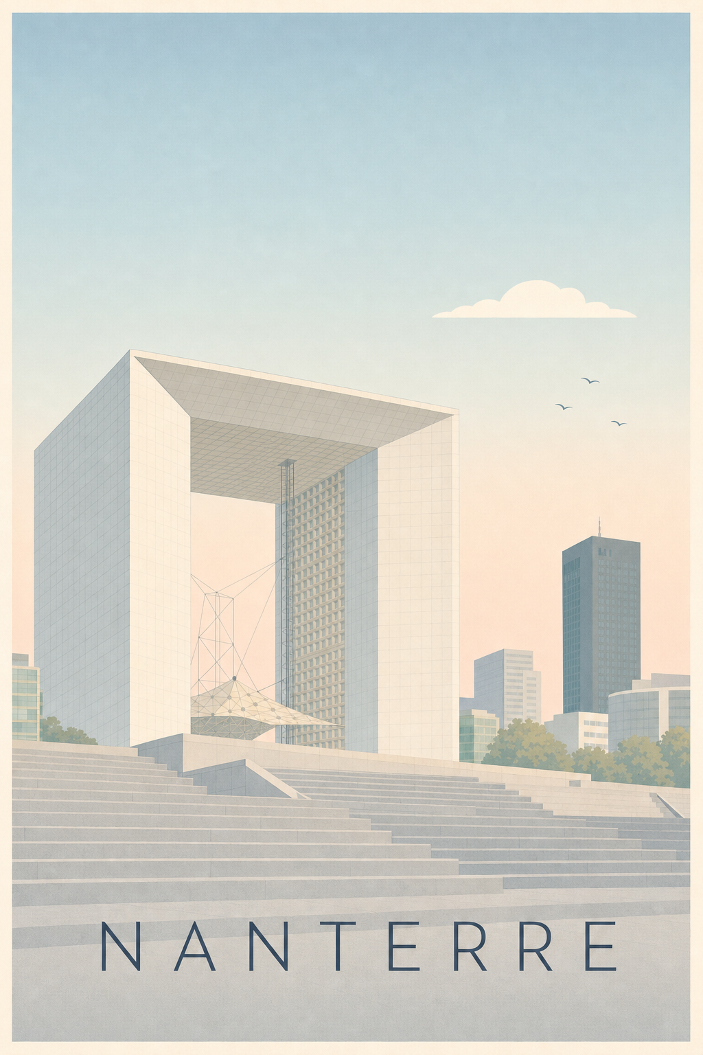 Affiche de Nanterre, poster de la Grande Arche