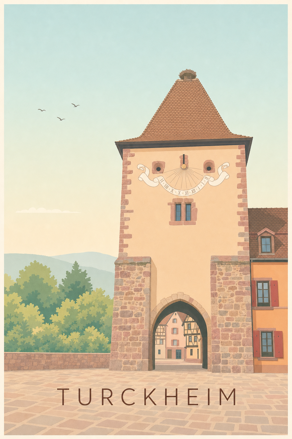 Affiche de Turckheim, poster de la Porte de France