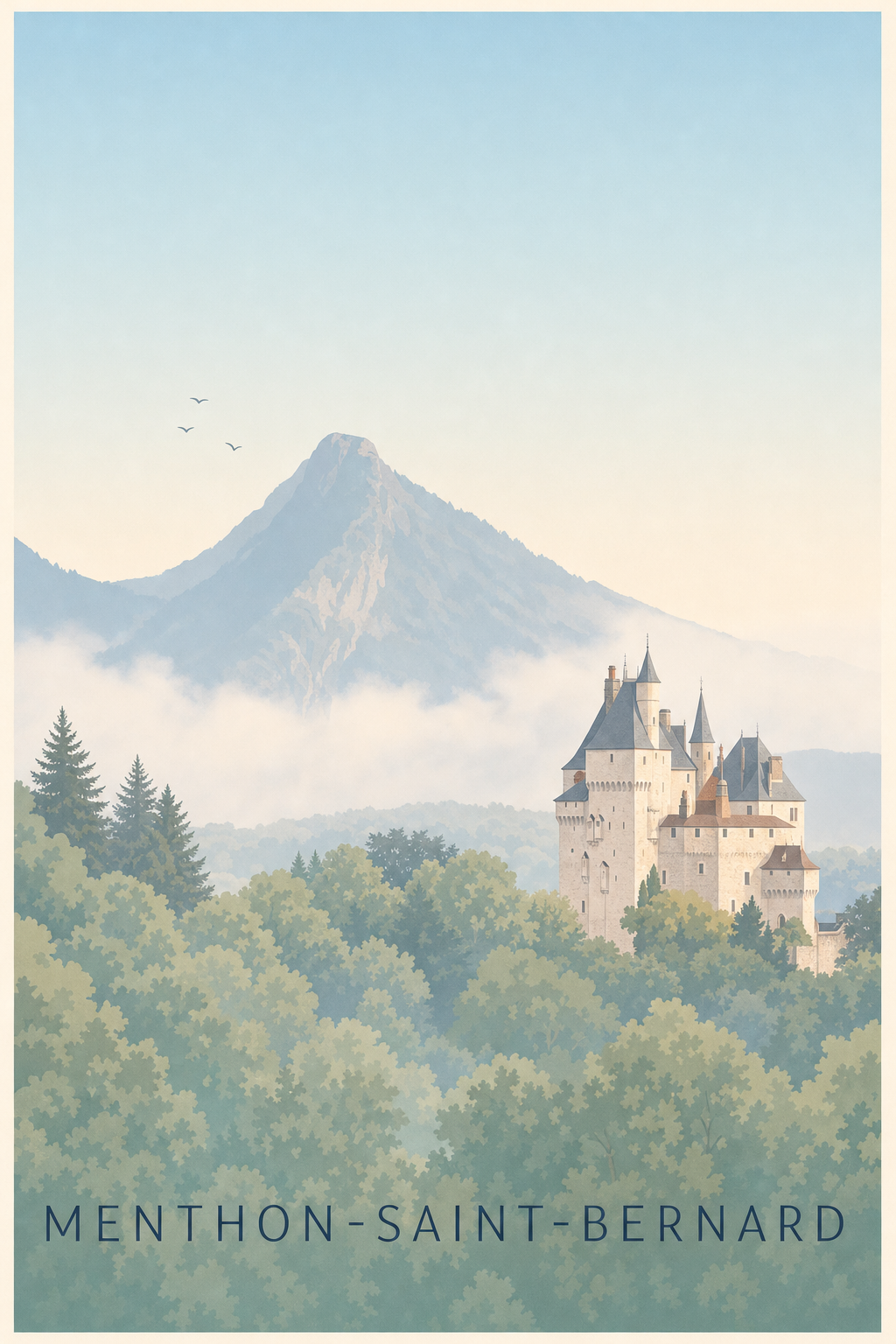 Affiche de Menthon-Saint-Bernard, poster du château