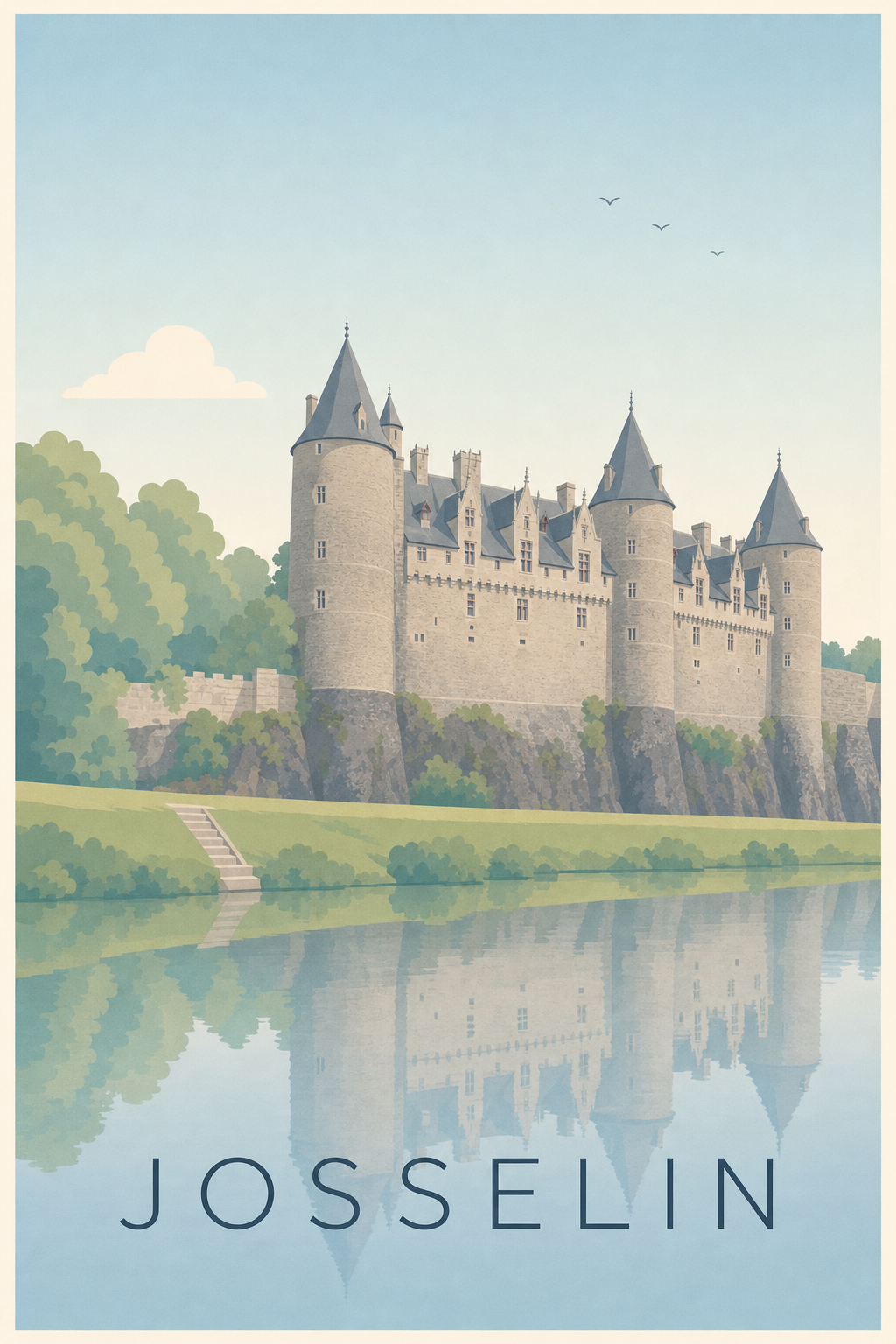 Affiche de Josselin, poster château médiéval