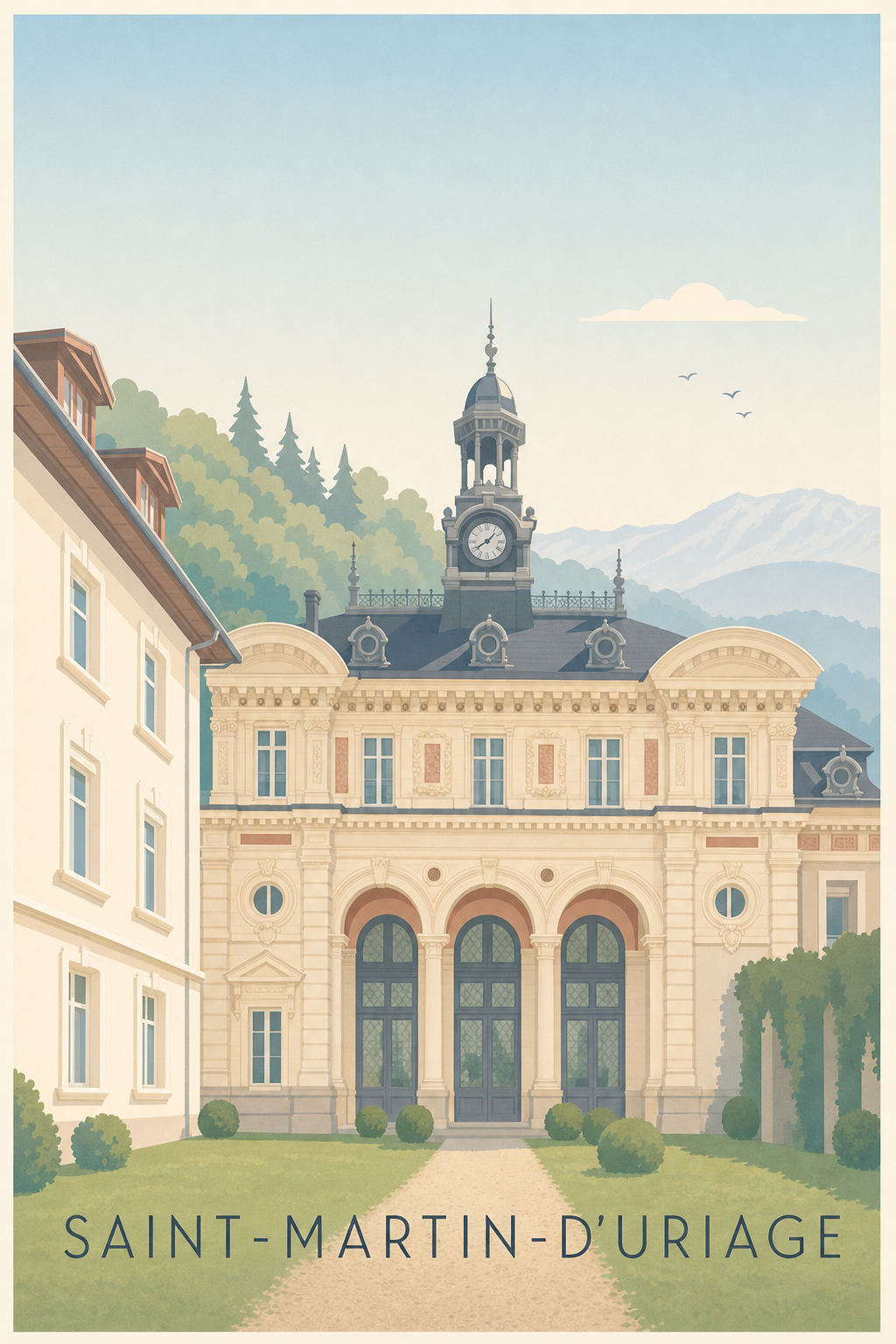 Affiche de Saint-Martin-d'Uriage, poster du casino thermal