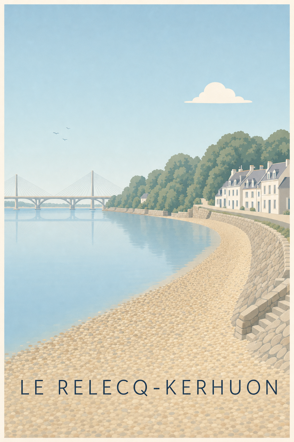 Affiche du Relecq-Kerhuon, poster pont de l'Iroise