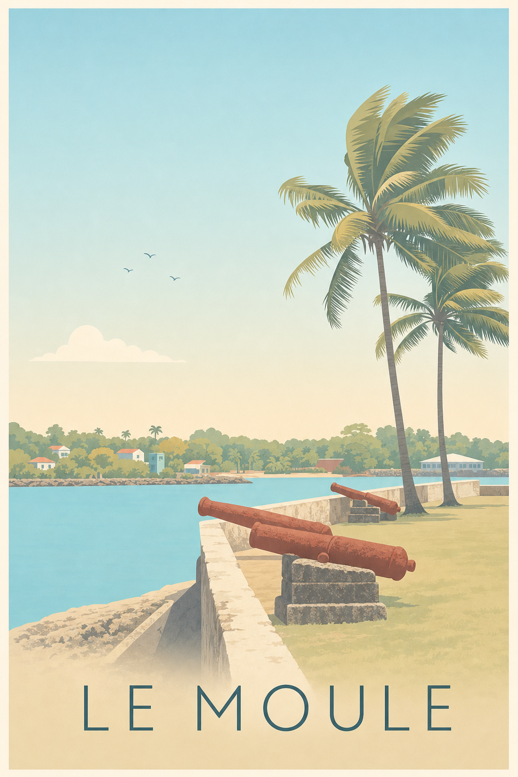 Affiche du Moule, poster canons de Guadeloupe