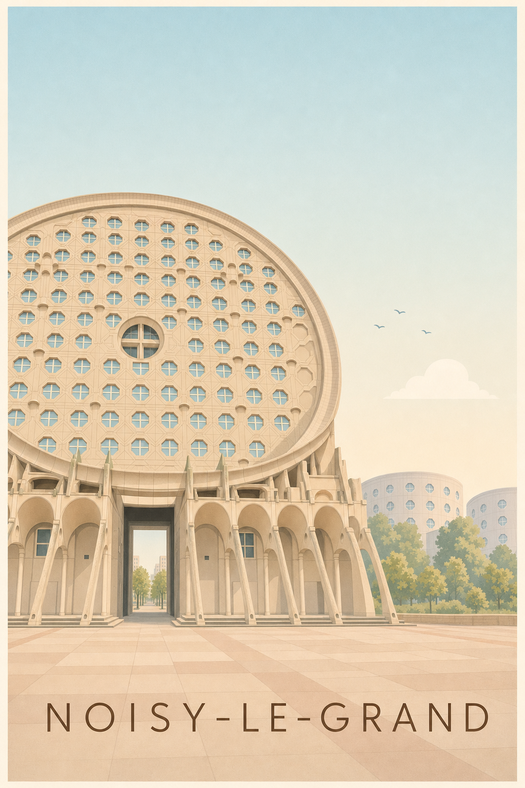 Affiche de Noisy-le-Grand, poster architecture