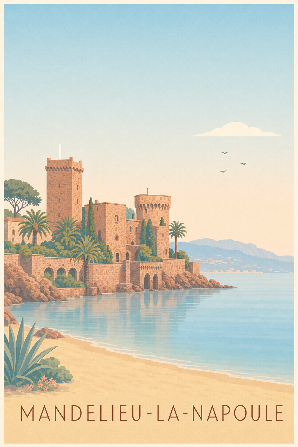 Affiche de Mandelieu-la-Napoule, poster du Château