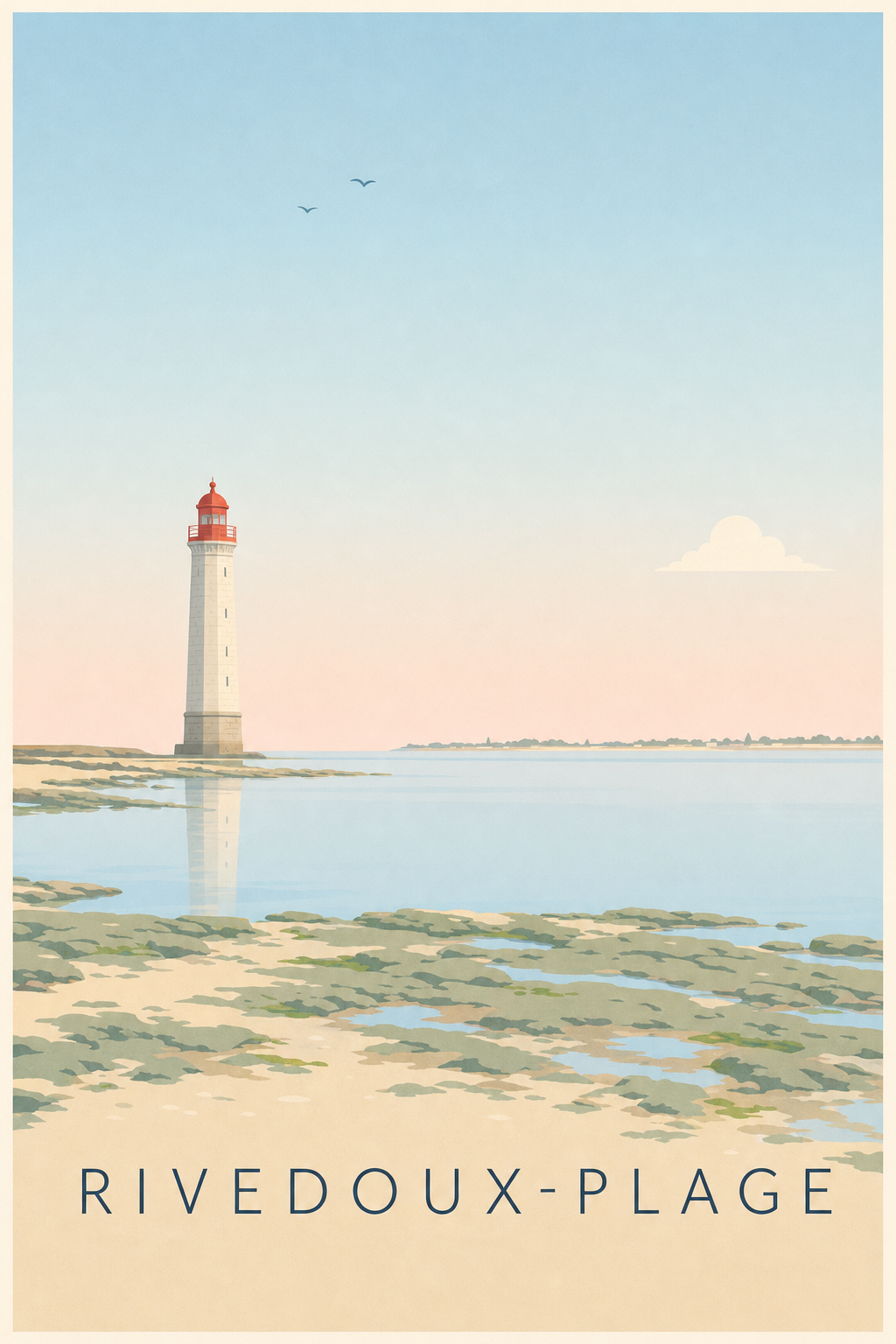 Affiche de Rivedoux-Plage, poster du phare