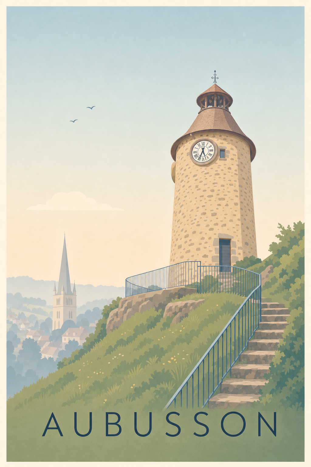 Poster d'Aubusson, la Tour de l'Horloge