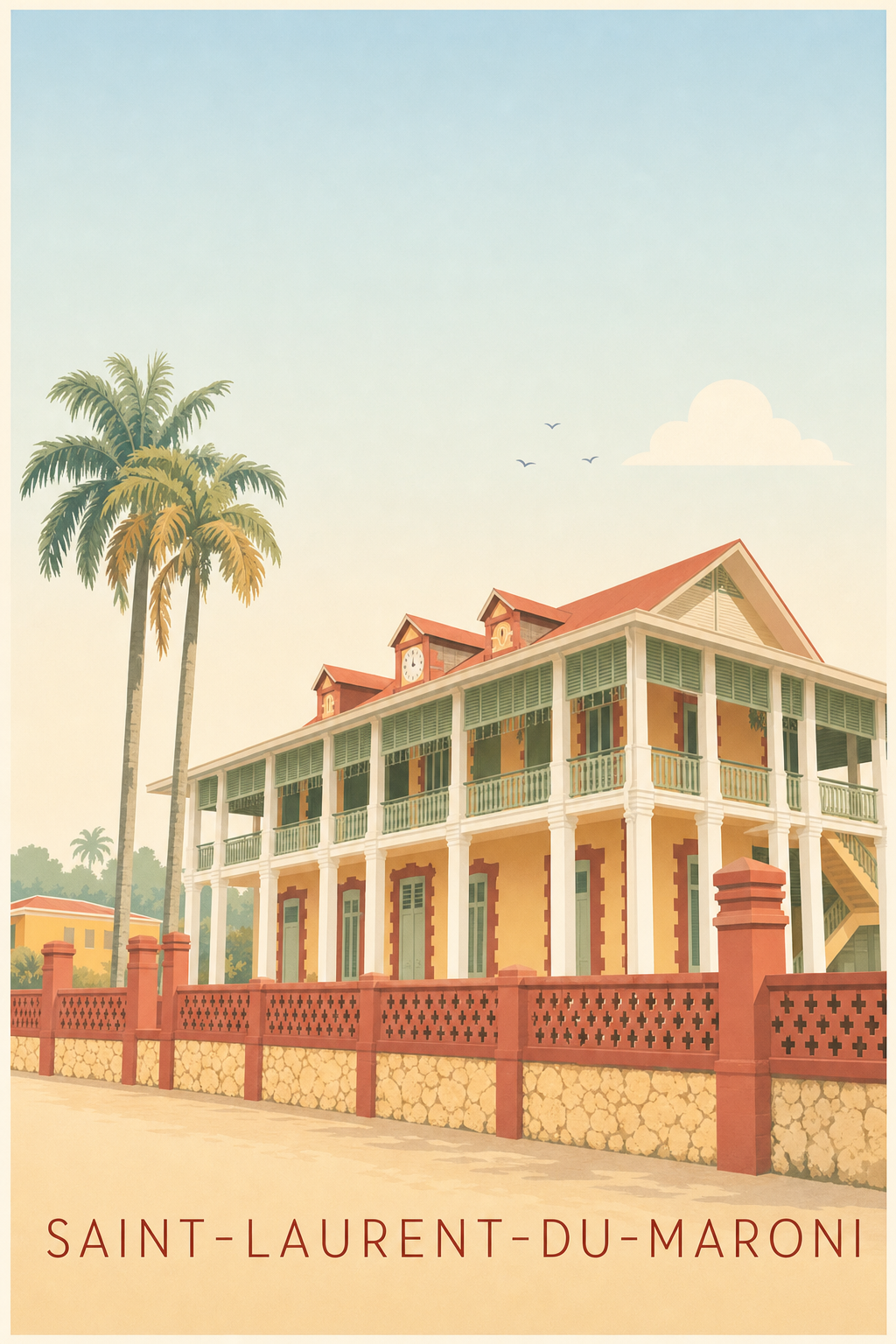Affiche Saint-Laurent-du-Maroni, poster architecture