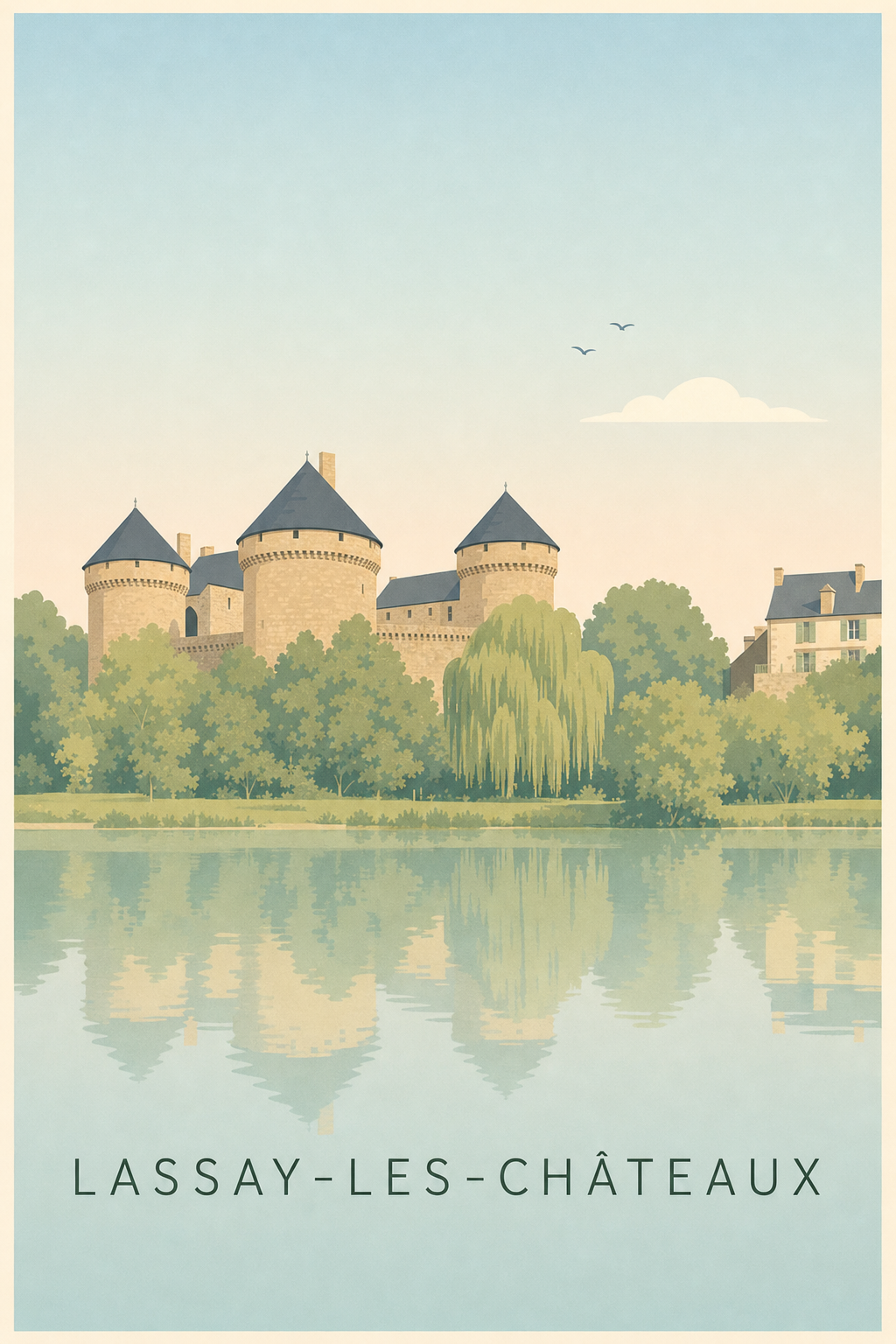 Affiche de Lassay-les-Châteaux, poster forteresse