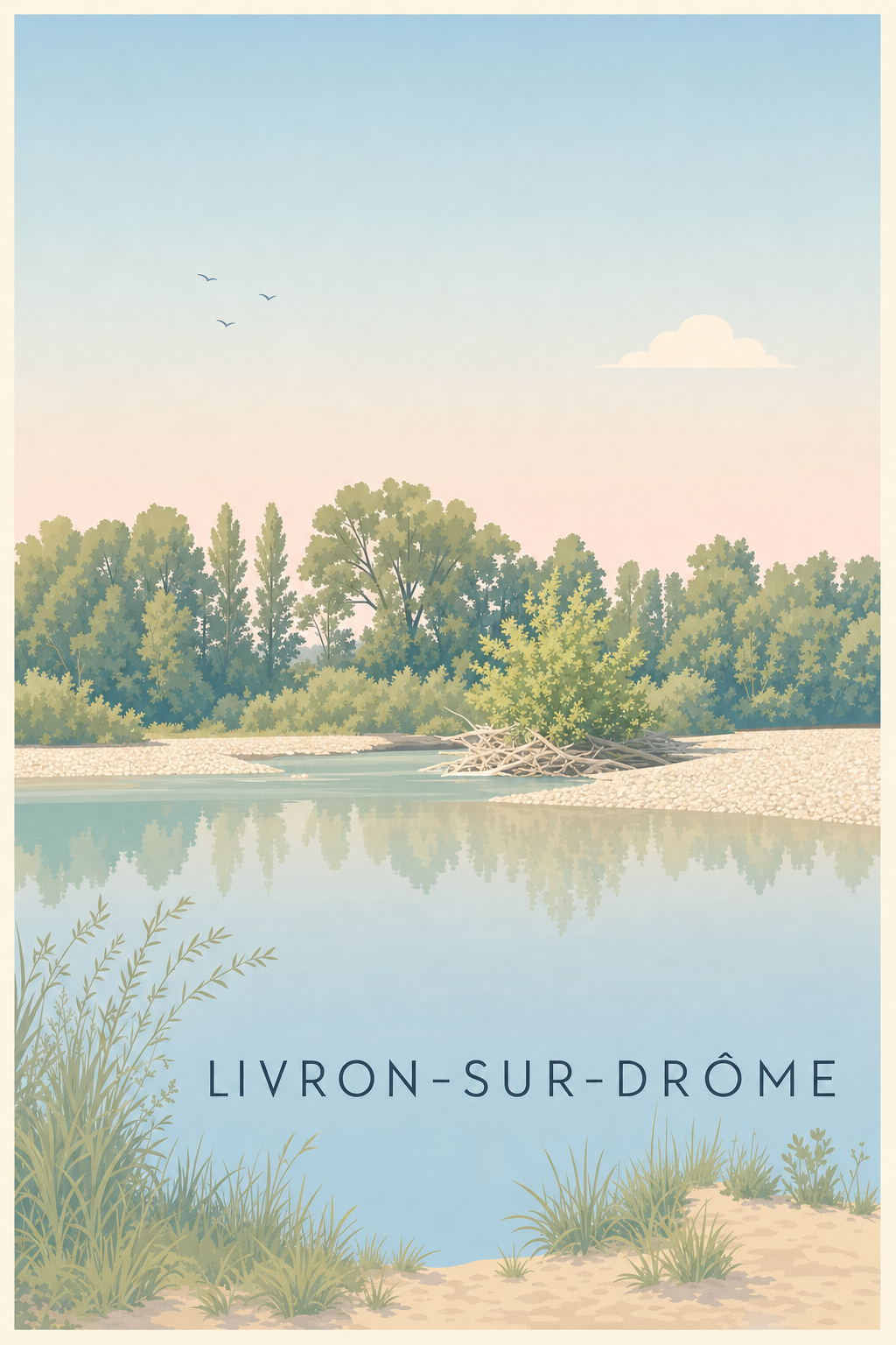 Affiche de Livron-sur-Drôme, poster paysage nature