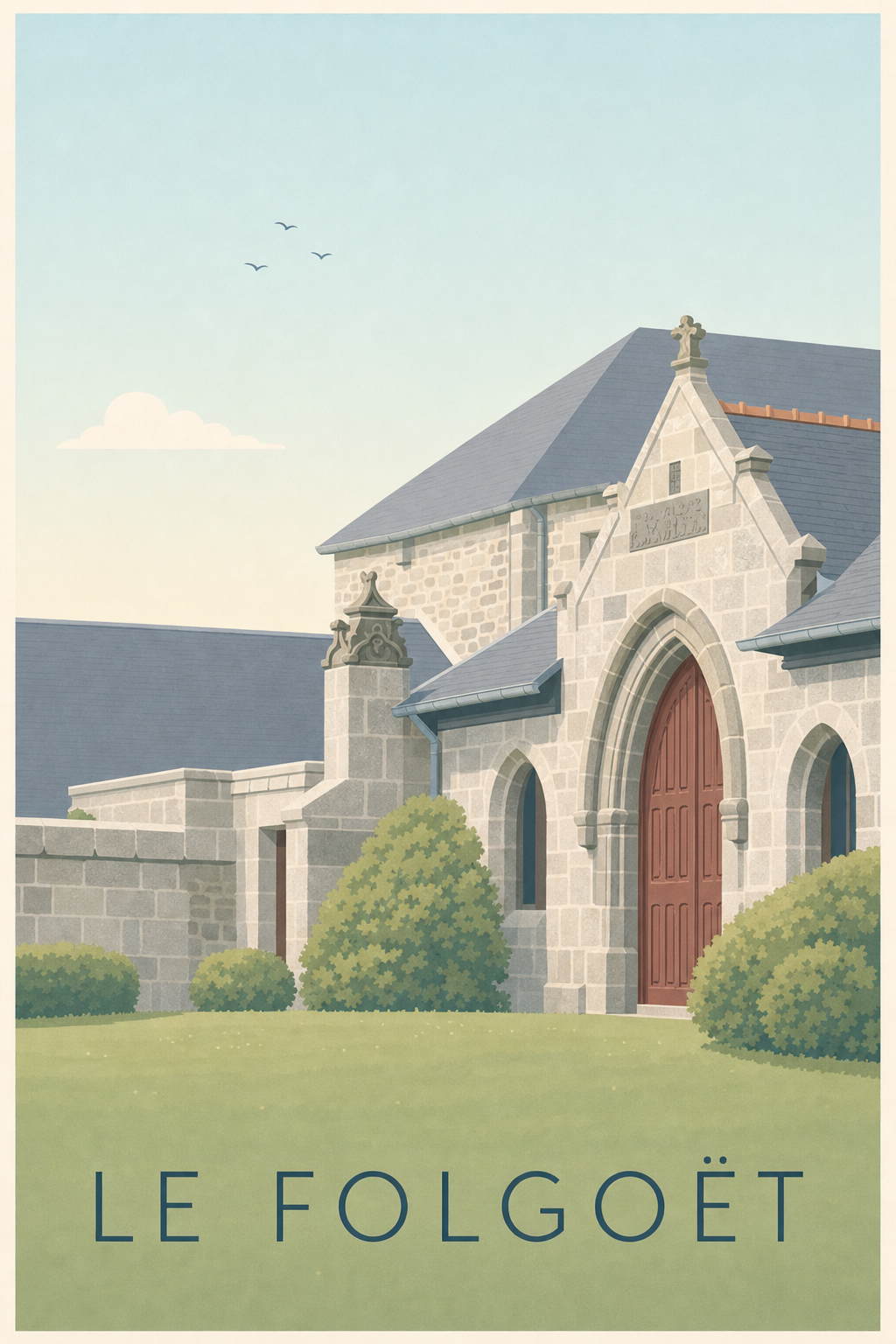 Affiche du Folgoët, poster de la basilique