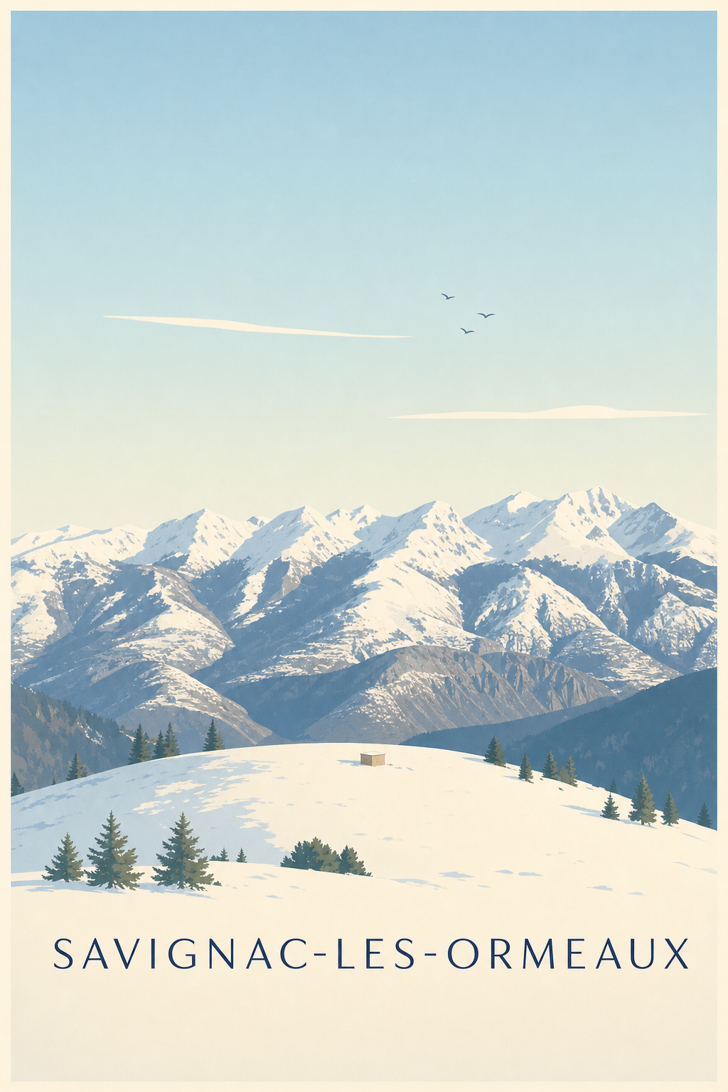 Affiche de Savignac-les-Ormeaux, poster montagnes