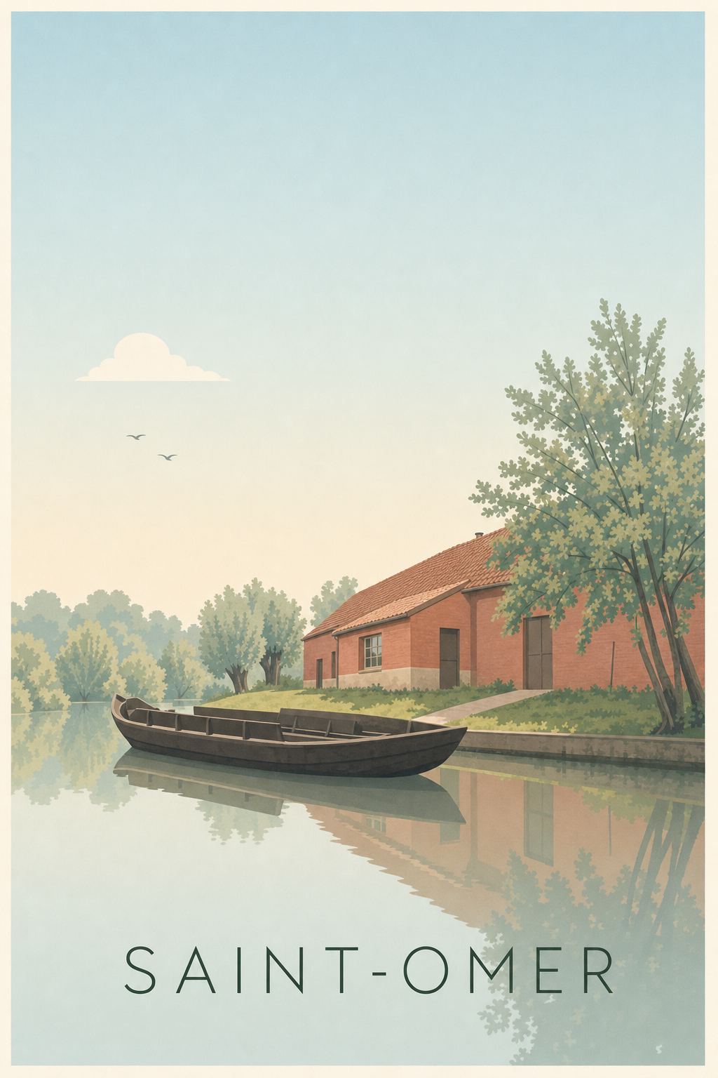 Affiche de Saint-Omer, poster du marais audomarois