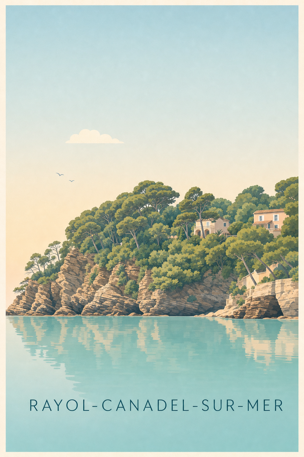 Affiche de Rayol-Canadel-sur-Mer, poster côte varoise