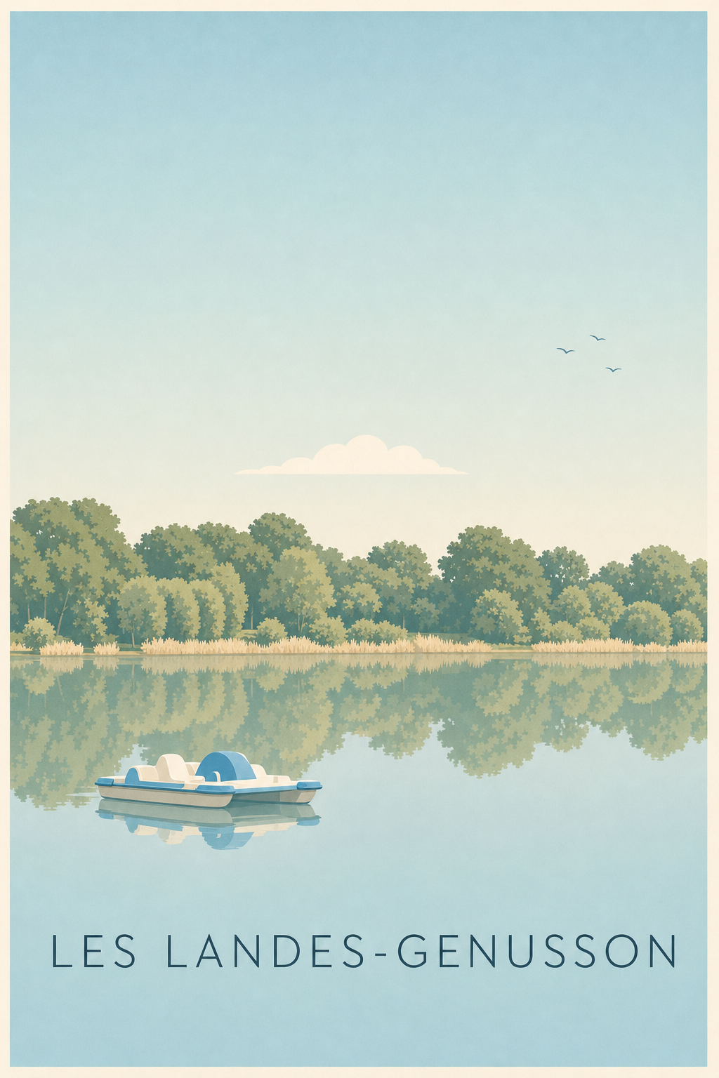 Affiche des Landes-Genusson, poster lac et nature