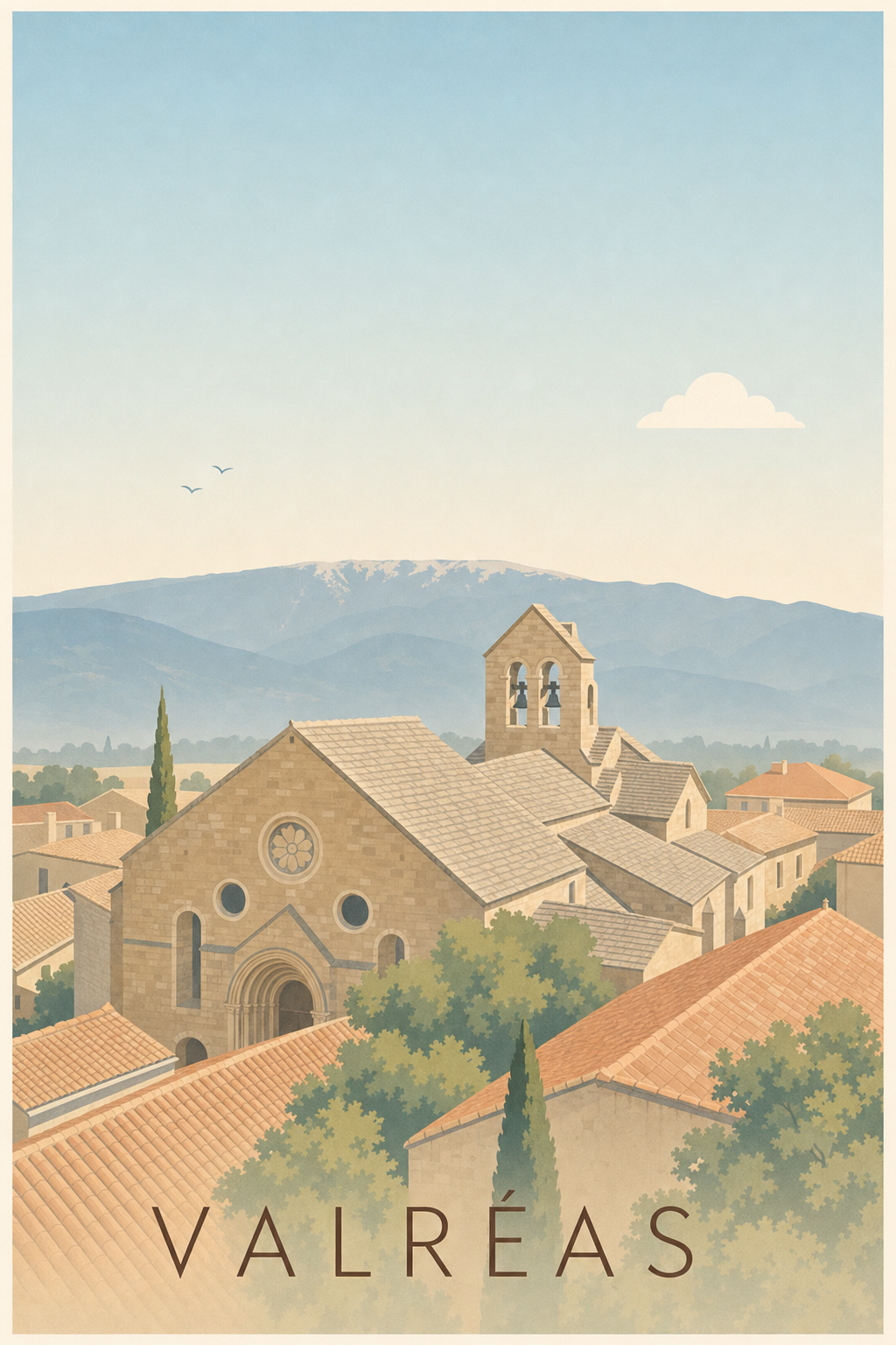 Affiche de Valréas, poster Église Notre-Dame-de-Nazareth