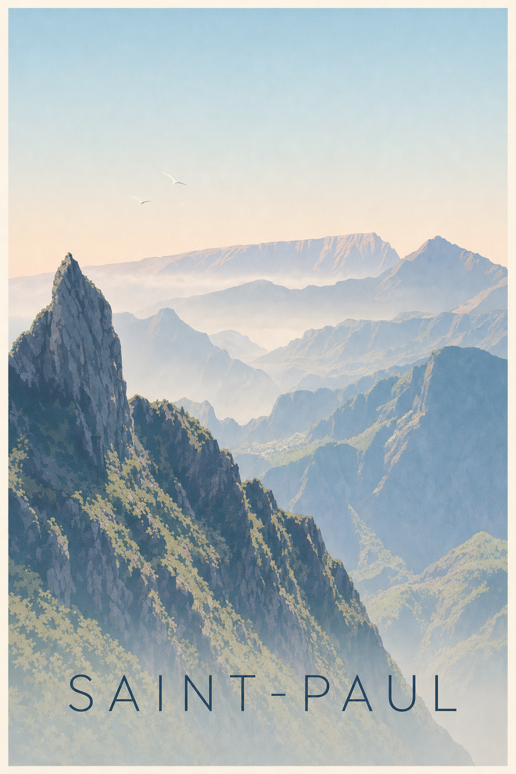 Affiche de Saint-Paul, poster cirque montagneux