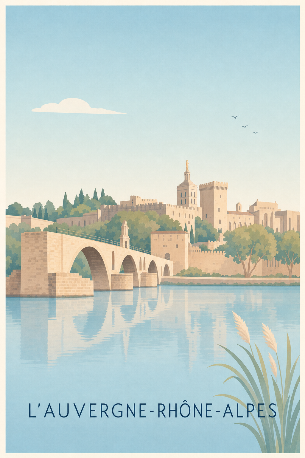 Affiche d'Avignon, poster Pont Saint-Bénézet