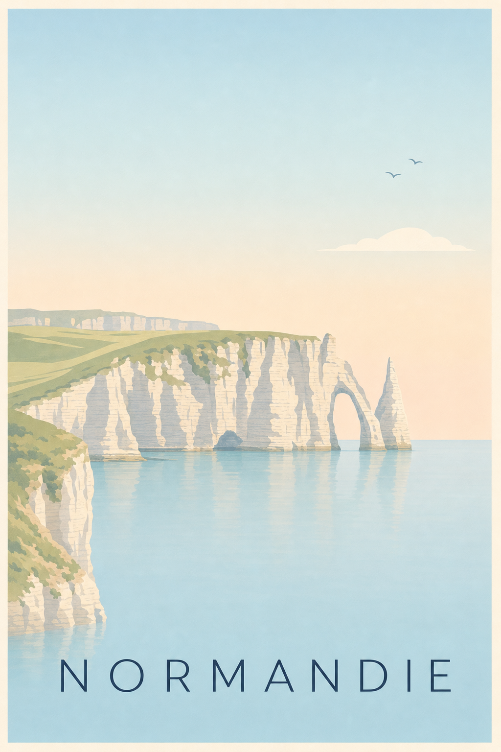 Poster de Normandie, affiche cathédrale de Bayeux