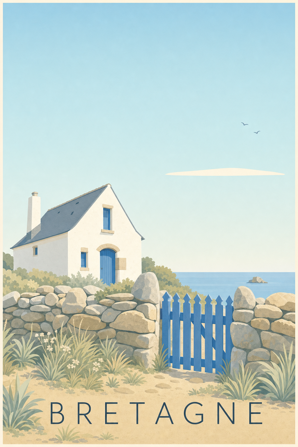 Affiche de Bretagne, poster cité de Fougères