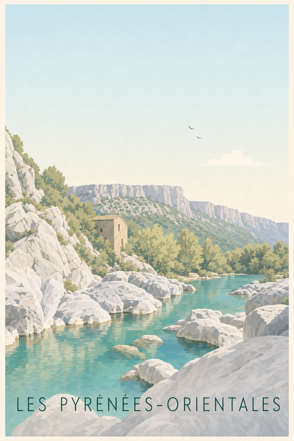 Affiche des Pyrénées-Orientales, poster montagne