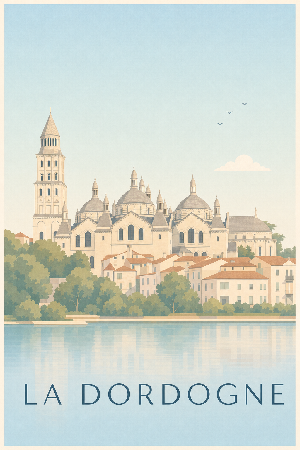 Affiche de la Dordogne, poster cathédrale Saint-Front