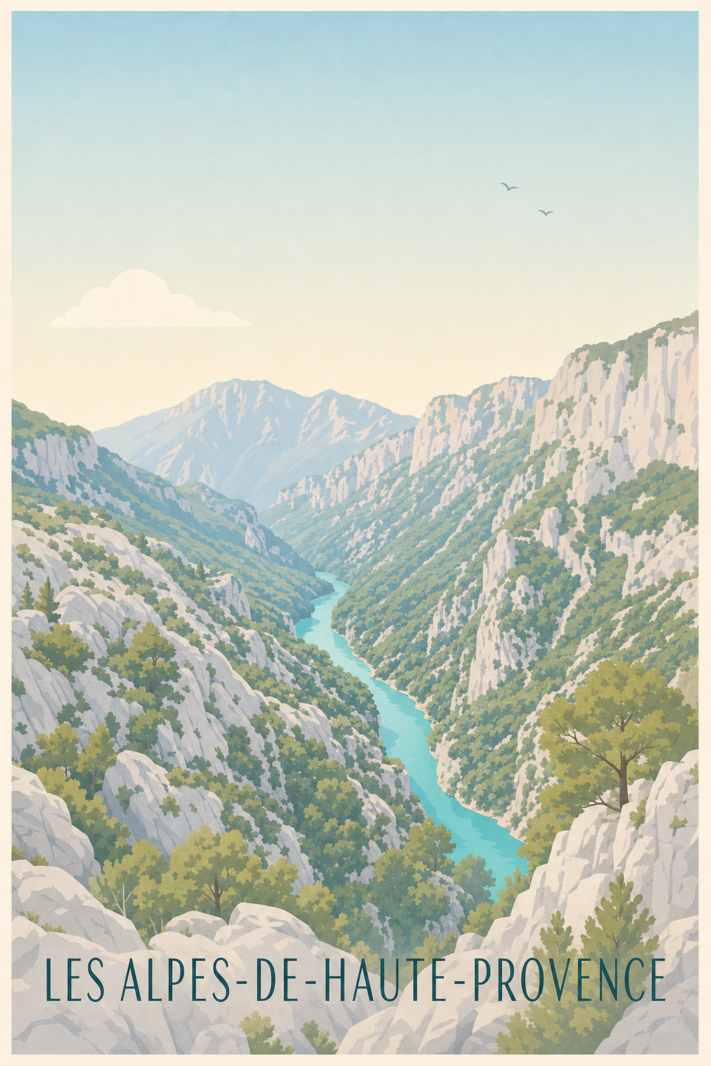 Affiche des Alpes-de-Haute-Provence, poster Gorges du Verdon