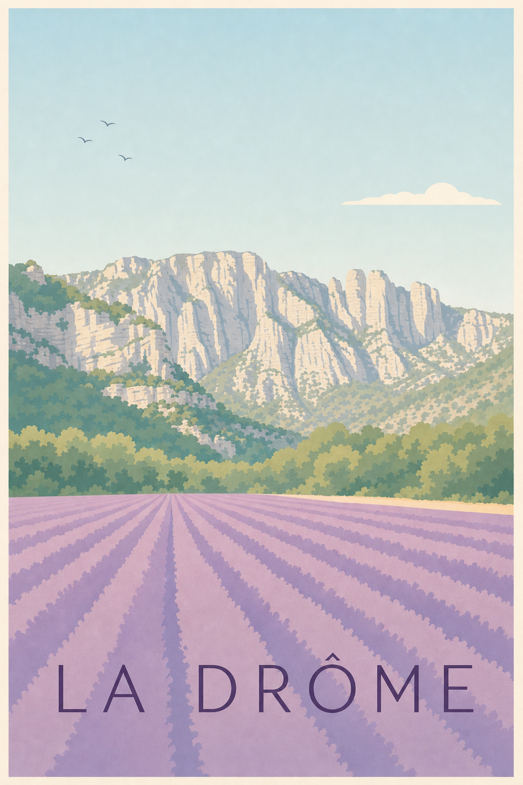 Affiche de la Drôme, poster Palais Idéal