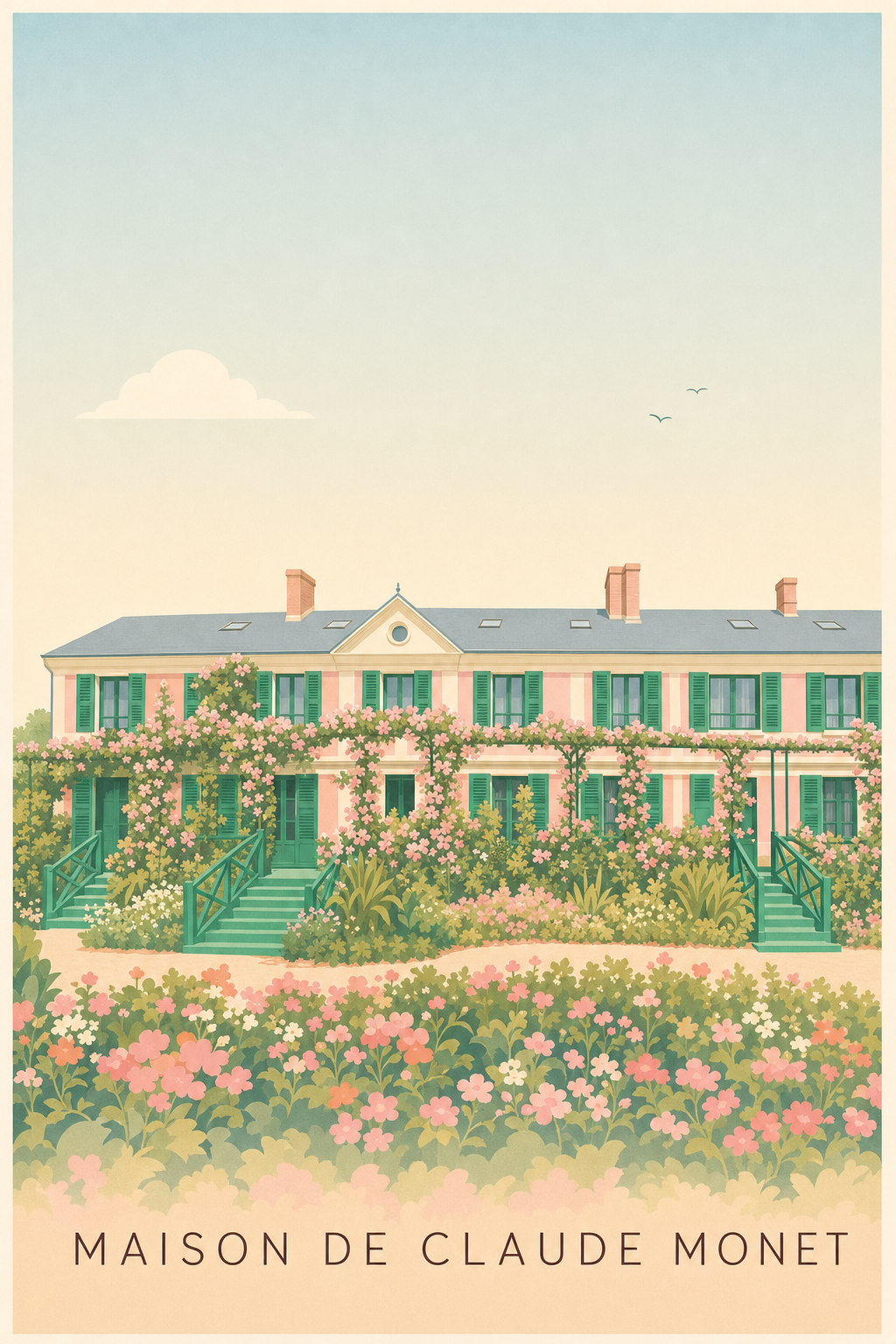 Affiche de la Maison de Claude Monet, poster Giverny