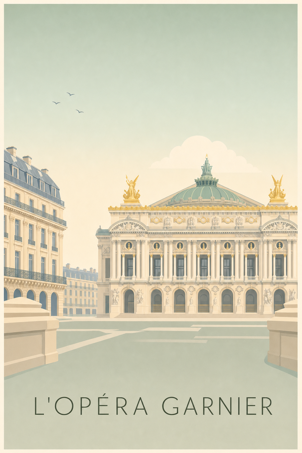 Affiche de l'Opéra Garnier, poster Colonne Vendôme