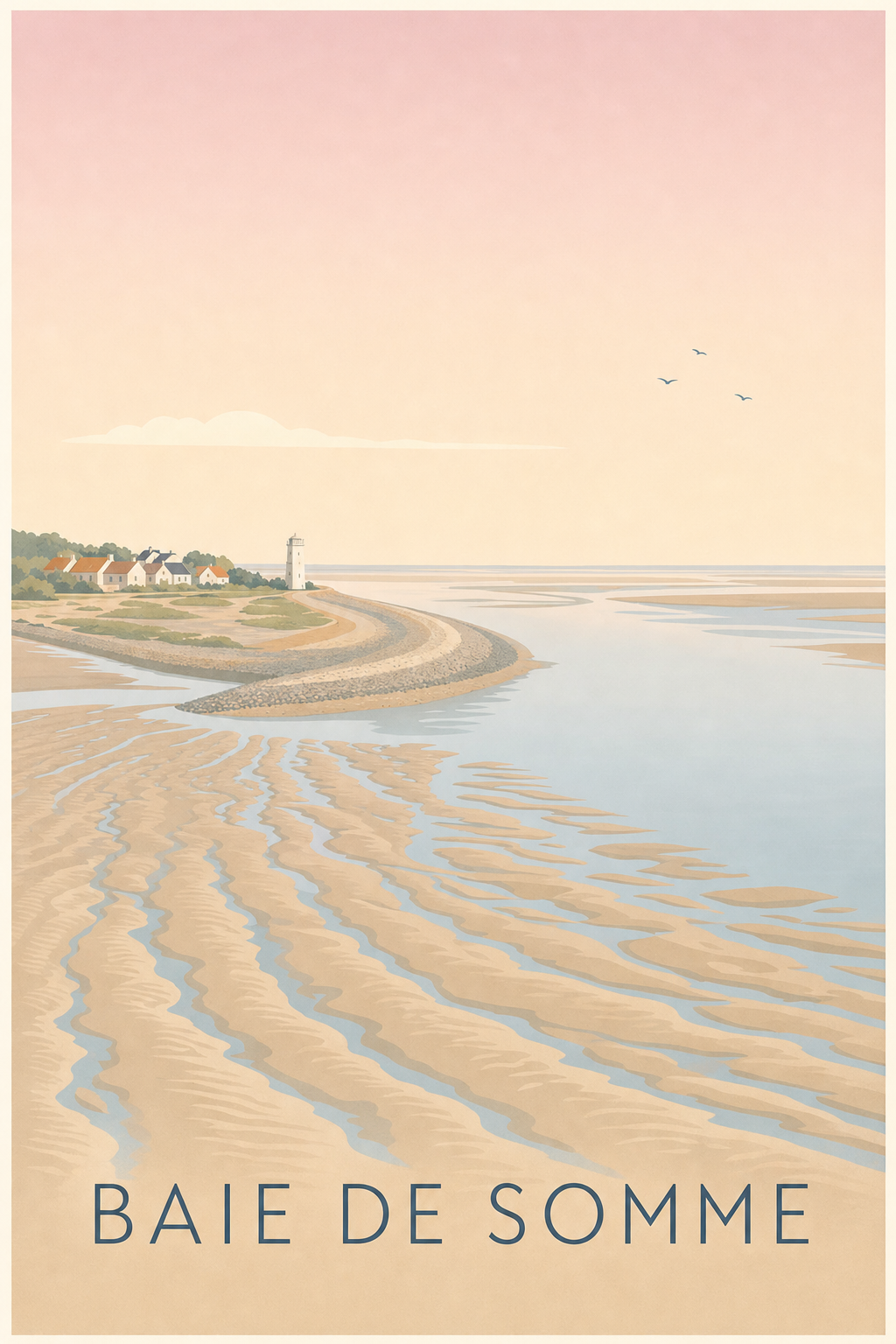 Affiche de la Baie de Somme, poster mollières