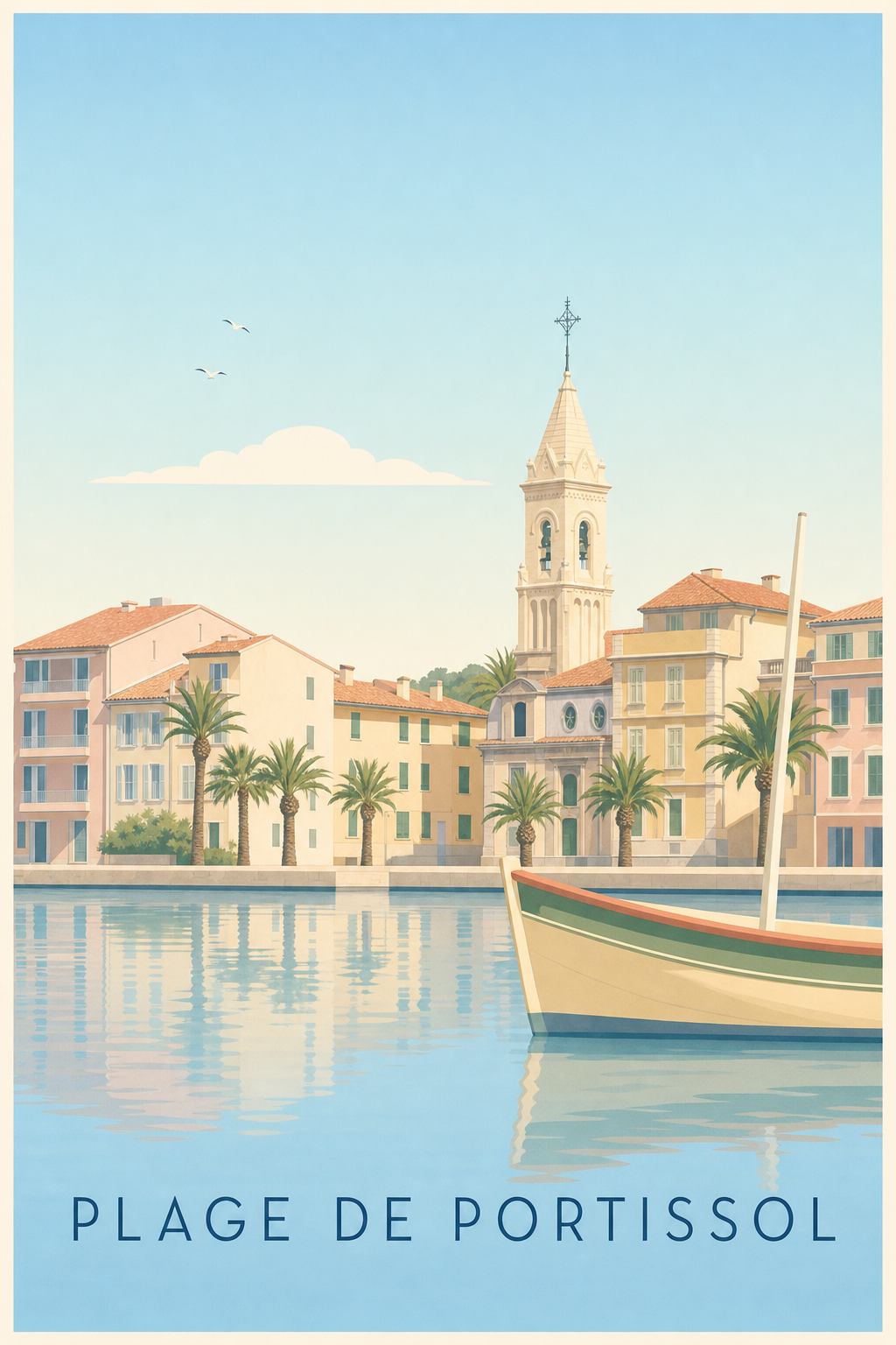 Affiche de Portissol, poster bord de mer
