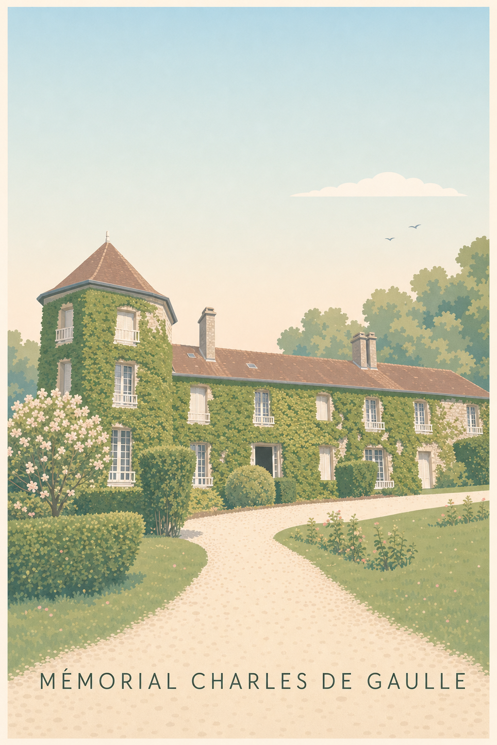 Affiche du Mémorial Charles de Gaulle, poster calme