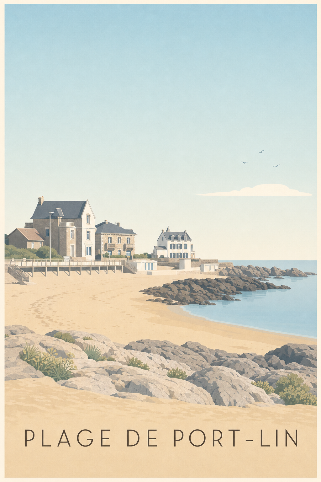 Affiche de Port-Lin, poster calme au Croisic