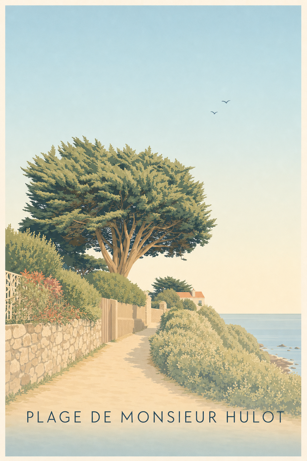 Affiche Plage de Monsieur Hulot, poster calme