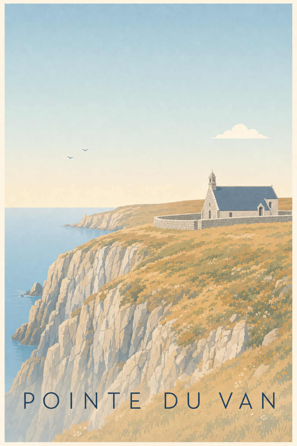 Affiche de la Pointe du Van, poster calme