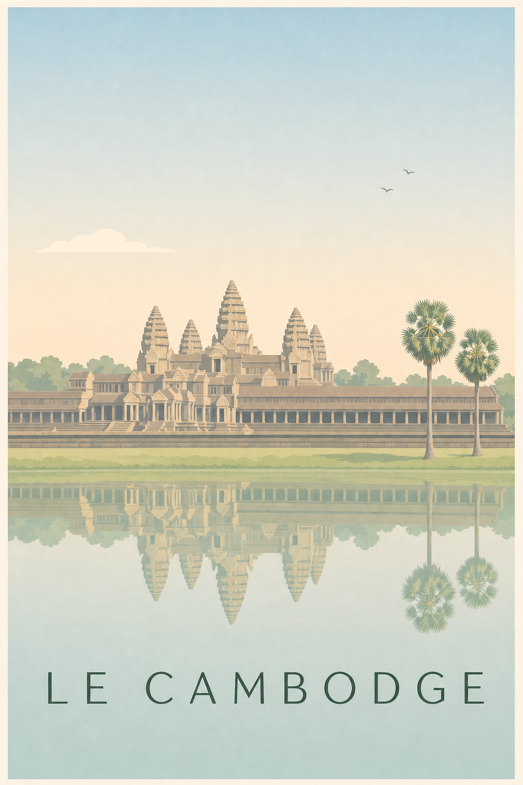 Affiche du Cambodge, Angkor Wat