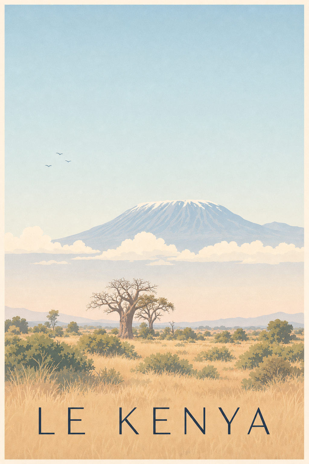 Affiche du Kenya, poster scène urbaine