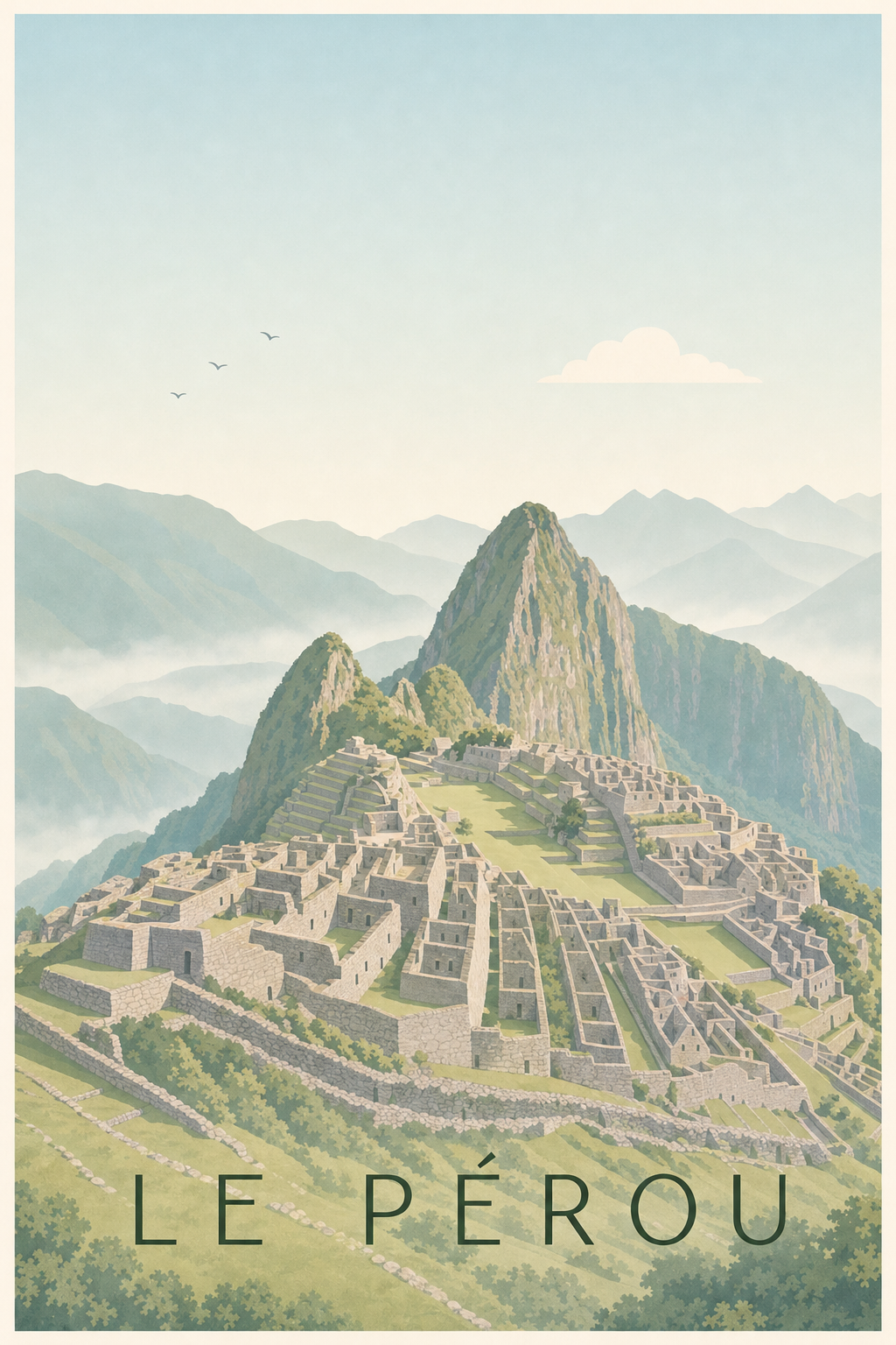 Affiche du Pérou, poster machu picchu