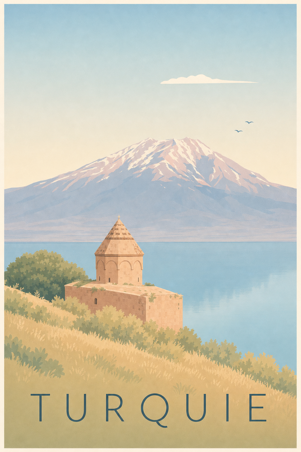 Poster de Turquie, poster mont Ararat et lac de Van