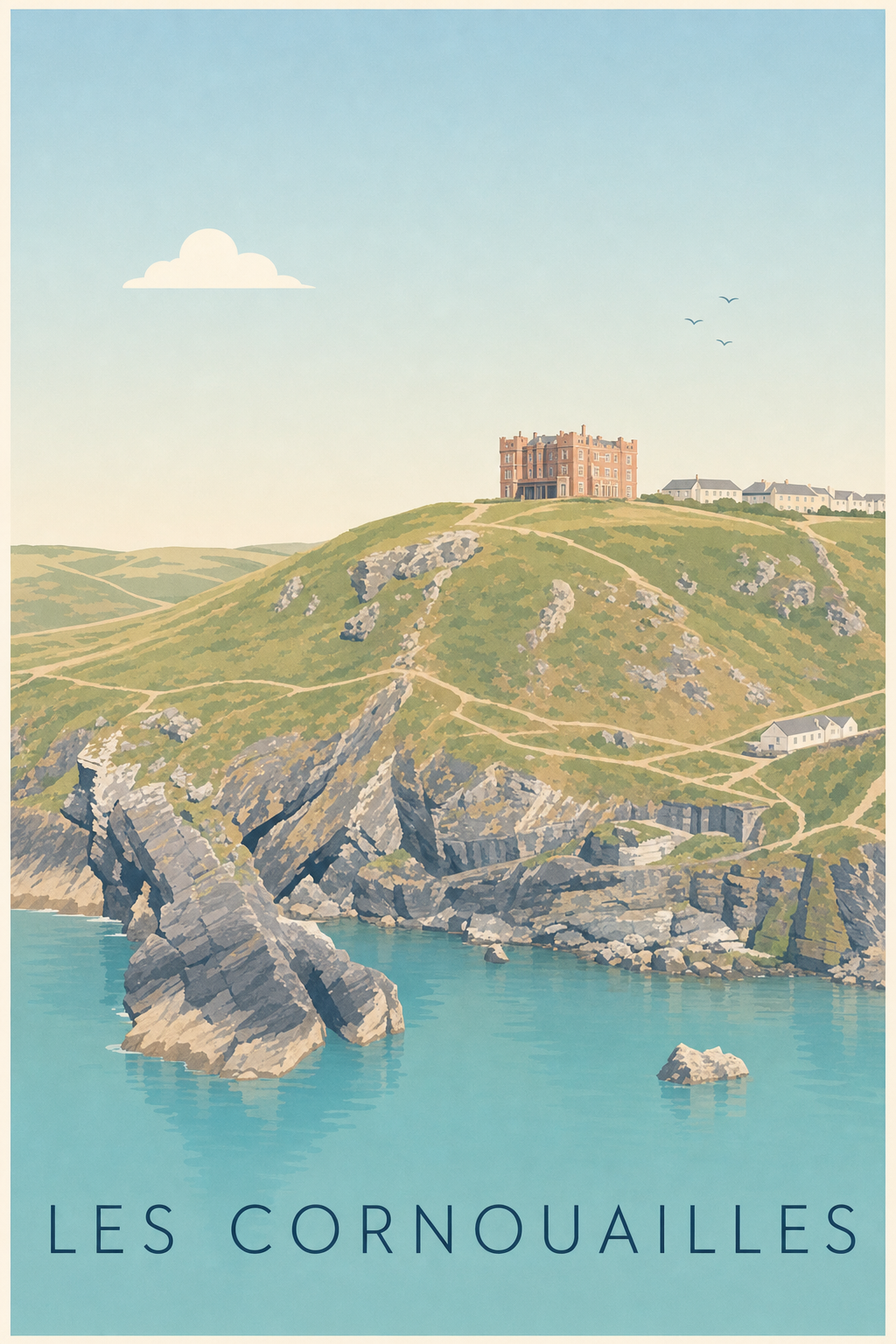 Affiche des Cornouailles, poster paysage calme