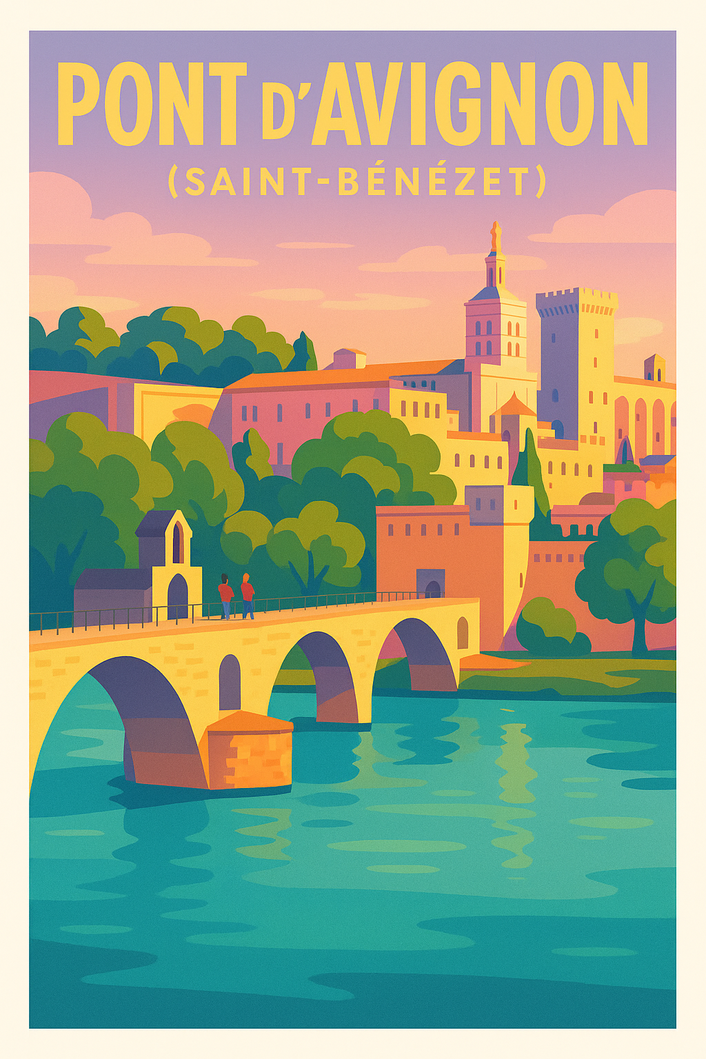 Affiche de Pont d'Avignon - L'élégance historique au fil du Rhône