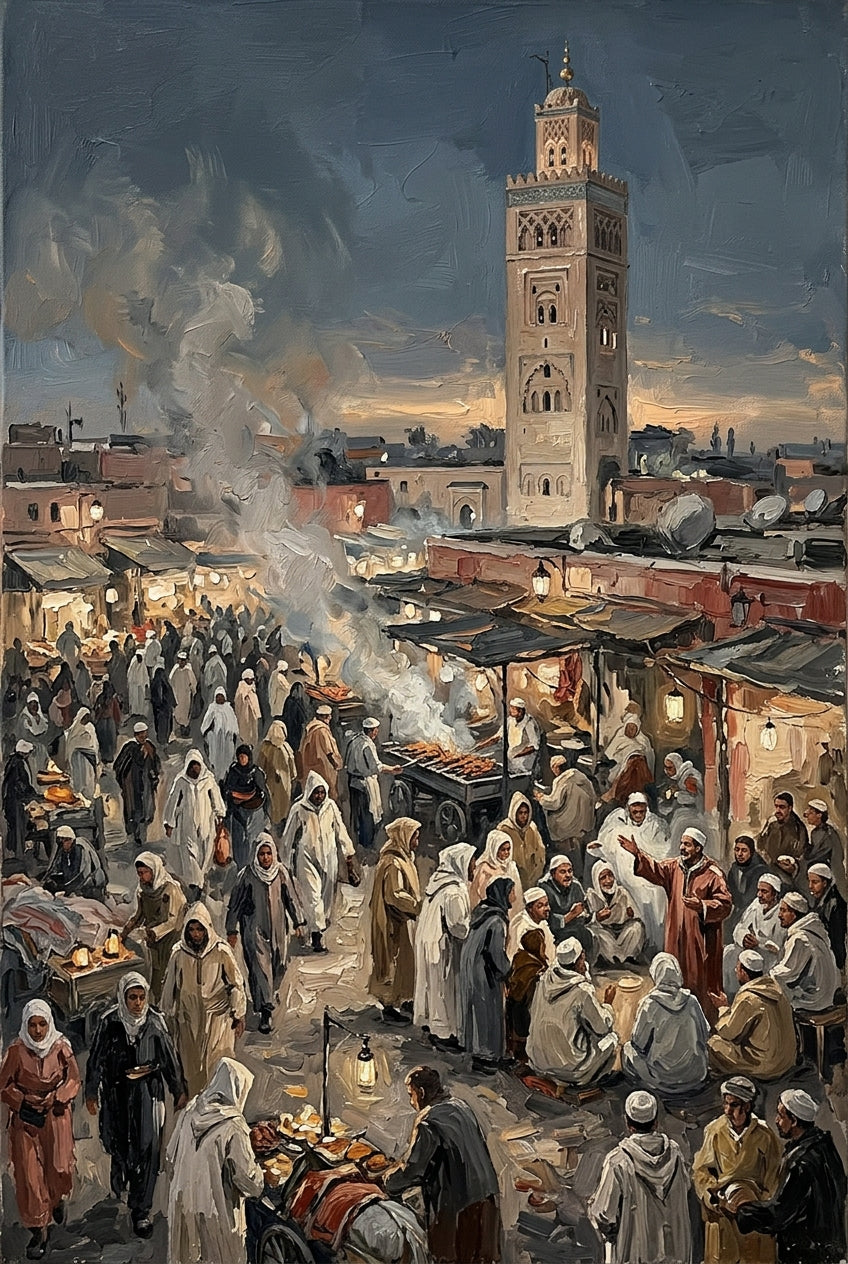 Poster Marrakech, affiche de la place Jemaa el-Fna