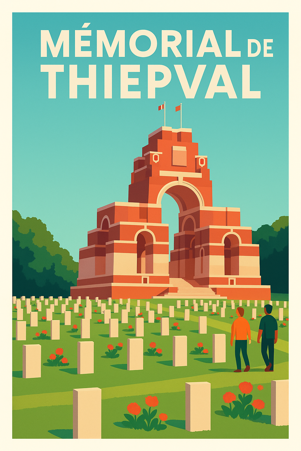Affiche de Mémorial de Thiepval - Un hommage majestueux en terre de Somme