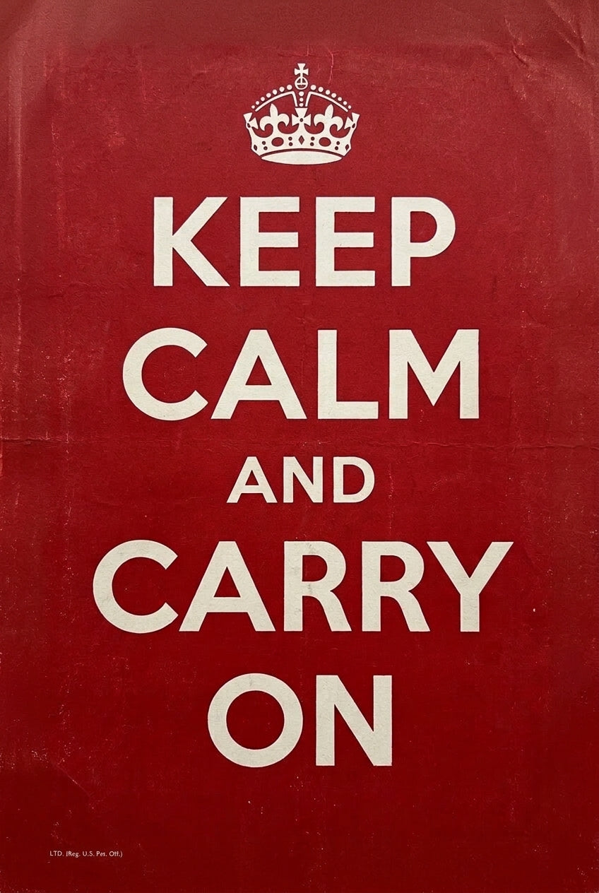 Affiche Keep Calm and Carry On, poster couronne royale