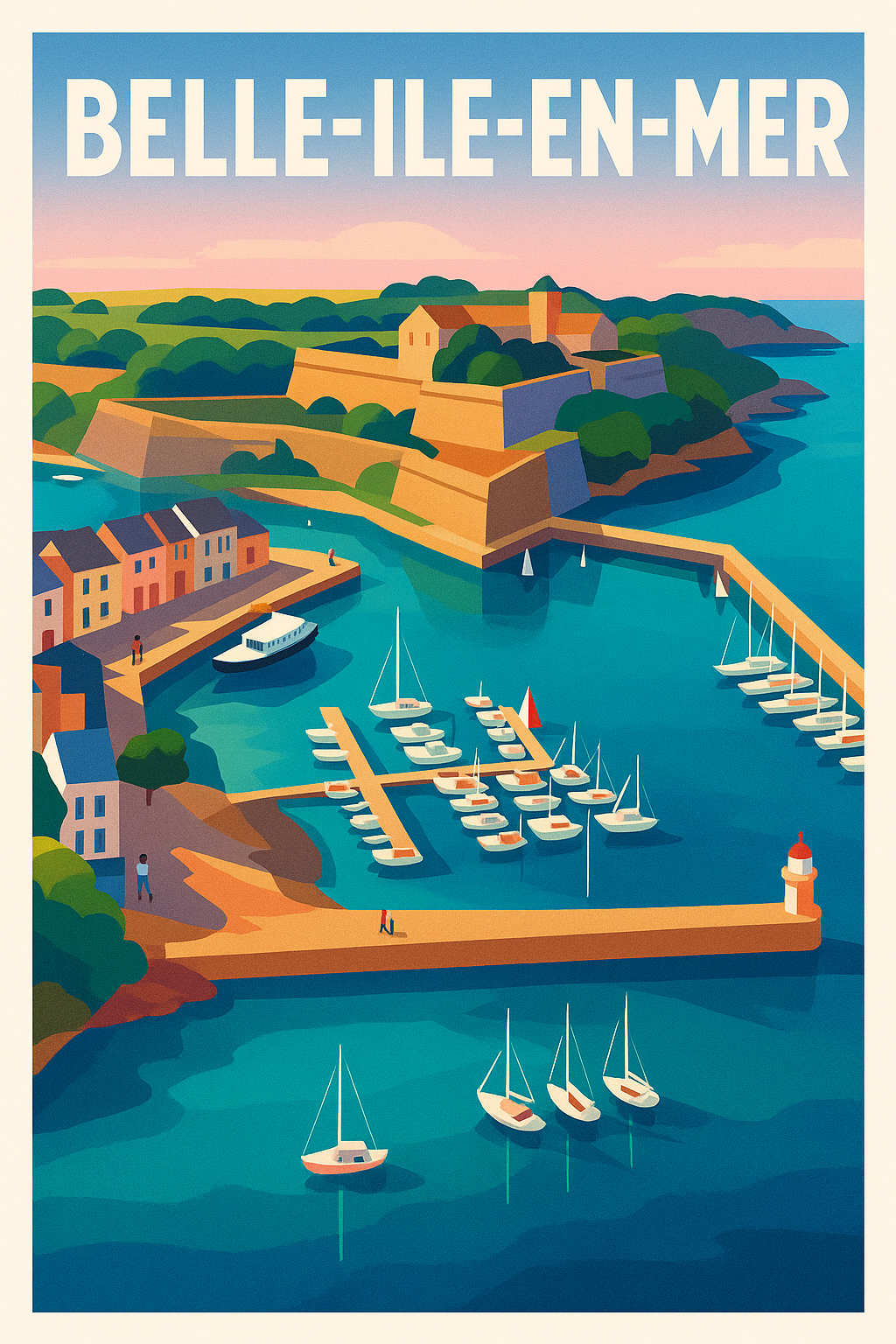 Affiche de Belle-Île-en-Mer - L'éclat du Palais et de sa Citadelle